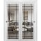 Sartodoors Sliding Closet Bypass Doors with Clear Glass, Lucia 2266 White Silk and Aluminum Strips, Sturdy Ra LUCIA2266DBD-WS-84 x 84 (2* 42x84) - alternate 1