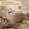 Vintiquewise Decorative Round Wicker Woven Rope Storage Blanket Basket with Braided Handles - Medium QI003835.M - alternate 3
