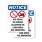 Signmission No Food Or Drink Allowed Sign With Symbol, 18 in W x Rectangle, Vinyl Decal OS-2PACK-NS-D-1824-V-14579 - alternate 3