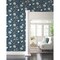 York Wallcoverings Teahouse Floral Navy Wallpaper BL1782 - alternate 2