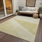 Homeroots 8' X 10' Wheat Gold And Ivory Geometric Washable Indoor Outdoor Area Rug 582503 - alternate 2