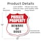 Signmission Private Property Shield Sign Beware Of D, 12 Inch X 12 Inch, Plastic Sign SHI-P-12-440 - alternate 2