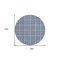 Homeroots 8' Navy Blue Ivory And Brown Round Plaid Washable Indoor Outdoor Area Rug 601490 - alternate 2