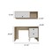 Homeroots 47" Brown Computer Desk With Two Drawers 403784 - alternate 4