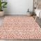 Homeroots 5' X 8' Coral And Ivory Southwestern Washable Indoor Outdoor Area Rug 594161 - alternate 2