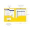 C-Line Products 8-1/2" x 11" Yellow Two-Pocket Heavyweight Poly Portfolio Folder, 25EA/BX, 6BX/CT 33956-BX - alternate 3