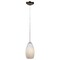 Access Lighting Champagne, LED Pendant, Brushed Steel Finish, White Stone Glass 28012-3C-BS/WHST - alternate 4