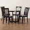 Baxton Studio Nellie Modern Grey Fabric and Dark Brown Wood 5-Piece Dining Set 256-9398-10898-ZORO - alternate 4