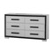 Homeroots 60" Gray And Black Wood Six Drawer Double Dresser 564667 - alternate 3