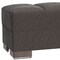 Homeroots 52" Dark Gray and Brown Chenille Tufted Storage Ottoman 608920 - alternate 4