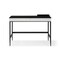 Homeroots 43" Black and White Writing Desk With Two Drawers 543770 - alternate 2