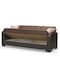 Homeroots 87" Brown Microfiber And Faux Leather Sleeper Sofa And Toss Pillows 607172 - alternate 2