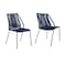 Homeroots Set of Two 22" Blue Metal Outdoor Dining Chair, 2PK 490251 - alternate 2