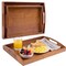 Happimess Elora Set of 2 Handcrafted Nesting Bamboo Breakfast Trays with Handles, Brown TRY5001B-2SET - alternate 1