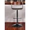 Homeroots Black Faux Leather And Metal Swivel Adjustable Height Bar Chair 534462 - alternate 4
