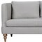 Homeroots 85" Gray Leather Sofa With Brown Legs 546411 - alternate 3