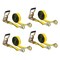 Mytee Products 4PK 2inx30ft Ratchet Straps w/ Snap Hooks 3,333 lbs WLL Tie Down Straps for Truck, 4PK RS230SHx4 - alternate 1