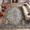 Jonathan Y Superbia Boho Medallion Border Non-Slip Machine-Washable Green/Brown 3 ft. x 5 ft. Area Rug WSH502C-3 - alternate 2