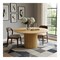 Homeroots 60" Brown Solid Wood Pedestal Base Round Top Dining Table 720992 - alternate 2