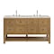 James Martin Vanities Breckenridge 60 in. Double Vanity, Light Natural Oak, w/ 3 CM Victorian Silver Quartz Top 330-V60D-LNO-3VSL - alternate 1