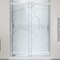 Anzzi 76'' x 57-60'' Frameless Sliding Glass Shower Door in Polished Chrome with Left Drain Shower Base SD-5902305L-CH - alternate 1