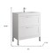 Homeroots 32" White Wood Freestanding Bathroom Vanity With White Sink And Two Drawers 627398 - alternate 3
