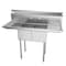 Koolmore 2 Compartment Stainless Steel NSF Commercial Kitchen Prep&Utility Sink w/2 Drainboards SB121610-12B3 - alternate 4