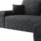 Homeroots 107" Black Corduroy Modular Compression Foam Sofa With Toss Pillows 712960 - alternate 2