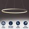 Jonathan Y Brice 23.75" Modern Contemporary Metal Round Dimmable Integrated LED Pendant, Beige JYL7203H - alternate 7
