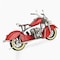 Homeroots 8" Red and Silver Metal Hand Painted Model Motorcycle Tabletop Sculpture 489416 - alternate 3