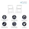 Flash Furniture Kids White Resin Folding Chair with White Vinyl Padded Seat, PK2 2-LE-L-1K-GG - alternate 3