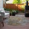 Homeroots 8' Gray Silver And Charcoal Round Abstract Washable Indoor Outdoor Area Rug 577651 - alternate 2