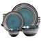 Elama Blue Sage 16 Piece Double Bowl Stoneware Dinnerware Set in Blue ELM-BLUESAGE16 - alternate 1