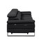 Homeroots 103" Black Top Grain Leather Reclining Metal USB Sofa 720326 - alternate 3