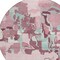 Homeroots 8' Pink And Gray Round Abstract Washable Indoor Outdoor Area Rug 599594 - alternate 4