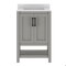 Flash Furniture Vega 24in. Vanity w/Sink, Soft Close Doors & Open Shelf, Carrara Marble, Black Hardware, Gray/White FS-VEGA24-GY-HDBLK-GG - alternate 5