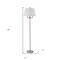 Homeroots 62" Nickel Four Light Traditional Shaped Floor Lamp With White Square Shade 526231 - alternate 3