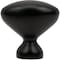 Designperfect 1-1/4 Overall Length Oval Cabinet Knob, Matte/Flat Black DPA-B7KBLK - alternate 2