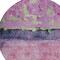 Homeroots 8' Blush And Mint Green Round Abstract Washable Indoor Outdoor Area Rug 618597 - alternate 2