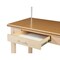 Diversified Spaces Multi-Purpose Mobile Cart, Oak, Maple Wood Frame, 36 in W, Red 3DP-3624M - alternate 3