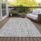 Homeroots 3' X 5' Gray Charcoal And Silver Striped Washable Indoor Outdoor Area Rug 583426 - alternate 3