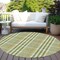 Homeroots 8' Olive Green Brown And Ivory Round Plaid Washable Indoor Outdoor Area Rug 601496 - alternate 2