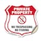 Signmission Private Property Shield Sign No Trespass, 6 inch X 6 inch, Vinyl Decal, 2PK SHI-D-2PACK-6-447 - alternate 1