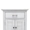 Homeroots 28" White Solid Wood Distressed Plantation Shutter One Drawer Nightstand With USB Port 571346 - alternate 5