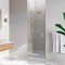 Fab Glass And Mirror Frameless Single Swing Hinge Glass Shower Door - Brushed Nickel Finish, 3/8in Tempered Glass wit SHRO30X78BN - alternate 3