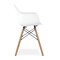 Homeroots White And Natural Heavy Duty Plastic And Solid Wood Dining Arm Chair 520283 - alternate 4