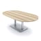Skutchi Designs Racetrack Conference Table With Power Unit, 48 in W, 84 in L, Brown HAR-RAC-48X84-DOU-K525-NA - alternate 1