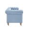 Homeroots 92" Light Blue Linen Chesterfield Wood Sofa 543990 - alternate 3