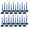Xpose Safety 42in  Ring Loop Blue Traffic Delineator Post with 13 LB PVC Base, 24PK DLRB-BLU-42-24-X - alternate 1