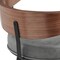 Homeroots 30" Gray Brown and Black Faux Leather and Iron Low Back Bar Height Swivel Bar Chair 569159 - alternate 5